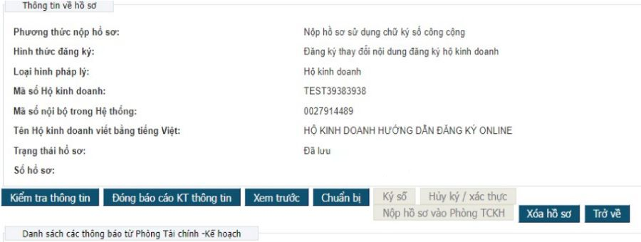 nhấn kiểm tra thông tin đảm bảo thông tin chính xác