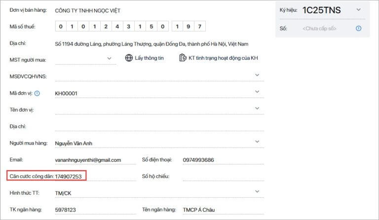 lập hóa đơn điện tử