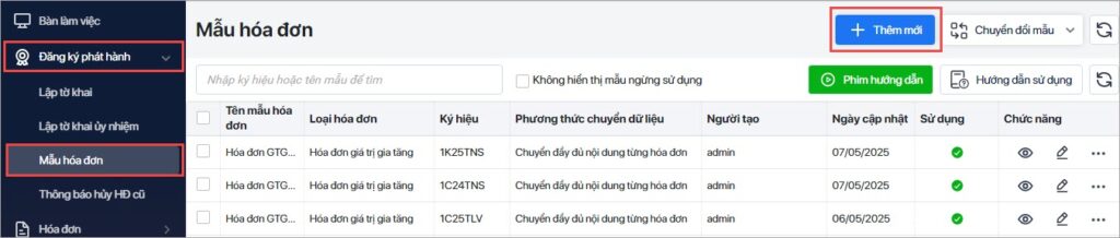 thêm mới hóa đơn vận chuyển