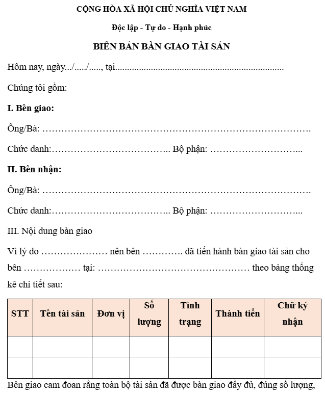 bien-ban-ban-giao-tai-san biên bản bàn giao tài sản