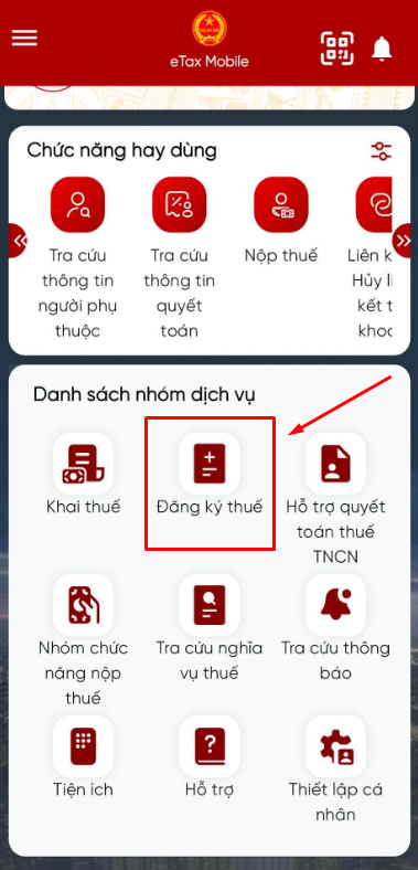 đăng nhập etax