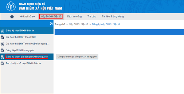 Hướng dẫn cá nhân đăng ký bảo hiểm tự nguyện trên Cổng Dịch vụ công