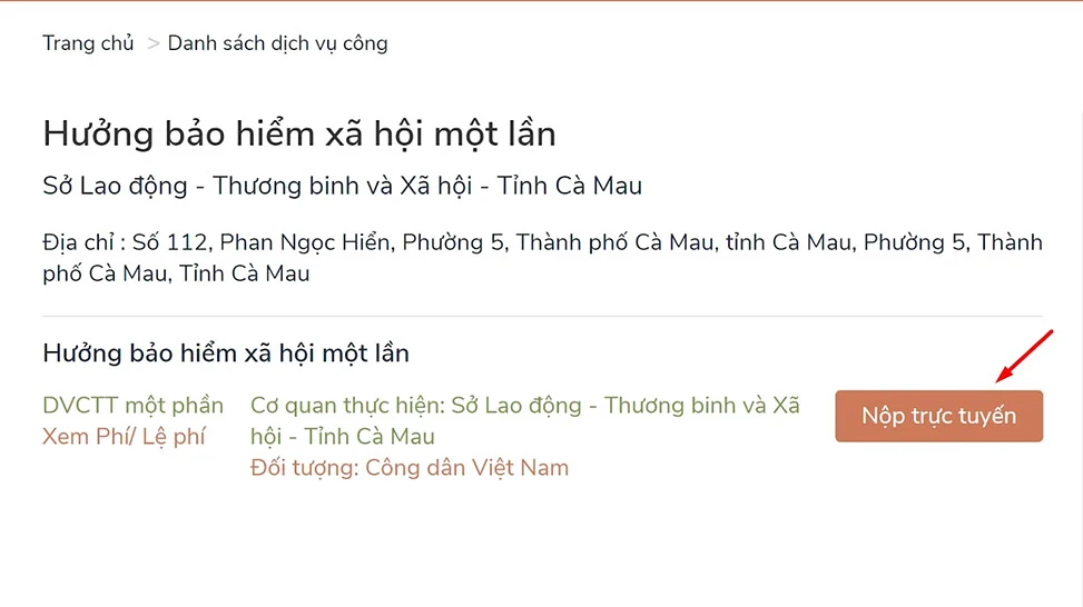 thủ tục nhận bảo hiểm xã hội 1 lần