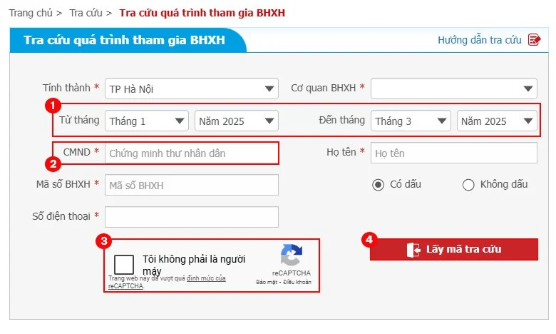 kiểm tra CCCD đã cập nhật vào BHXH
