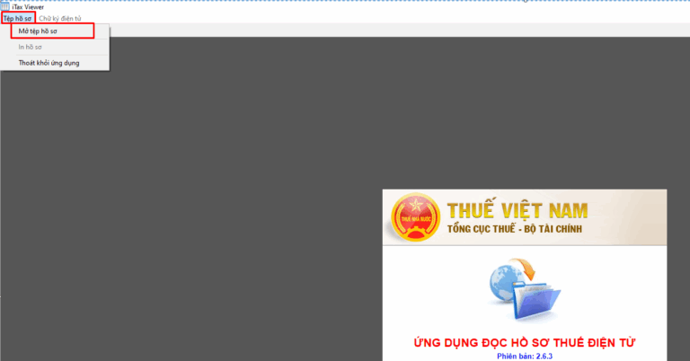 mở tệp hồ sơ