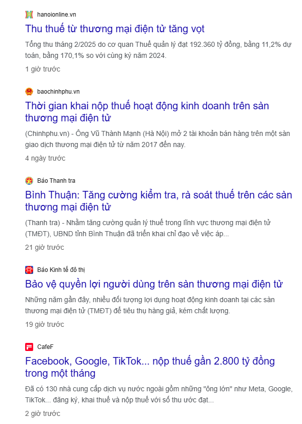 Nhà nước đang siết chặt việc thu thuế trong lĩnh vực thương mại điện tử