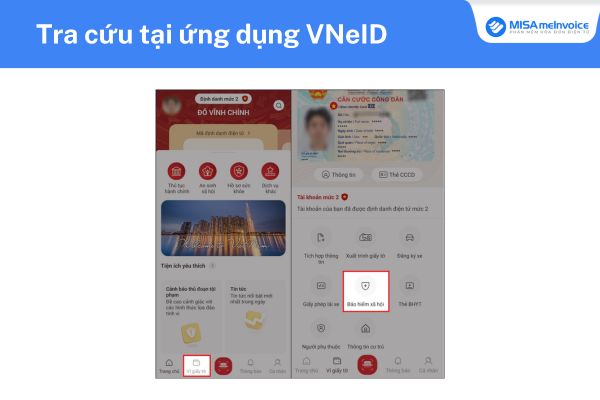 Tra cứu tại ứng dụng VNeID