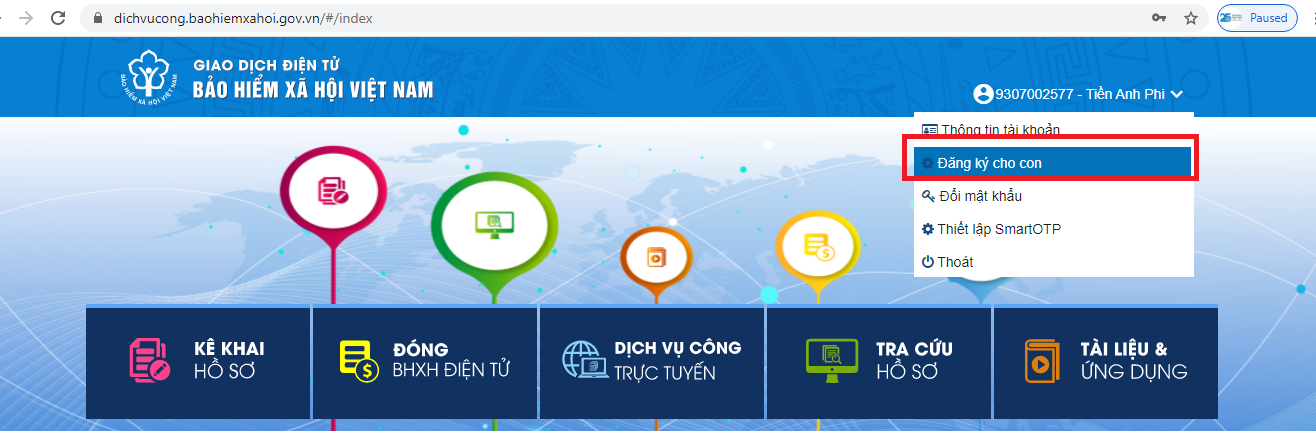 cách cài vssid cho con