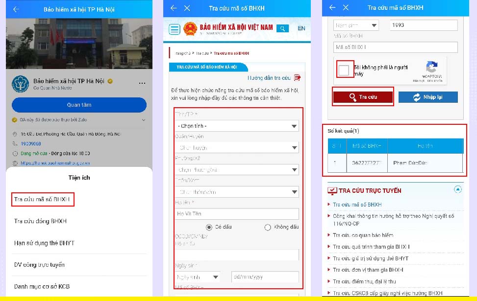 cách tra bảo hiểm xã hội