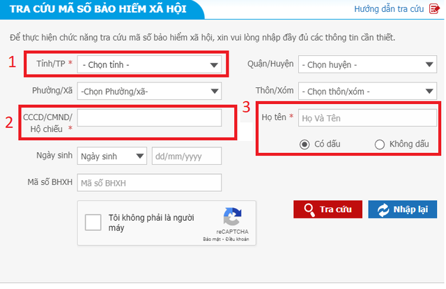 tra mã bảo hiểm xã hội