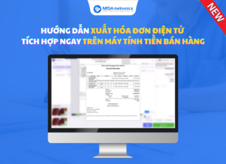 Hướng dẫn xuất hóa đơn điện tử tích hợp ngay trên máy tính tiền bán hàng Hướng dẫn xuất hóa đơn điện tử tích hợp ngay trên máy tính tiền bán hàng