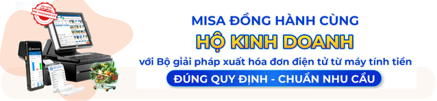 Bộ giải pháp hóa đơn điện tử máy tính tiền Hộ kinh doanh MISA