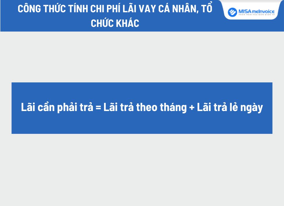 Cách tính chi phí lãi vay cá nhân
