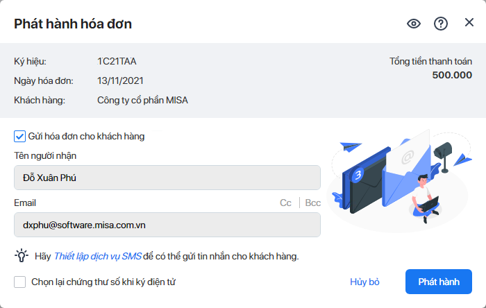 Cách lập và xuất invoice trên phần mềm MISA meInvoice