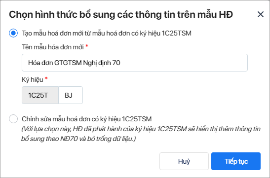 bổ sung thông tin CCCD trên mẫu hóa đơn