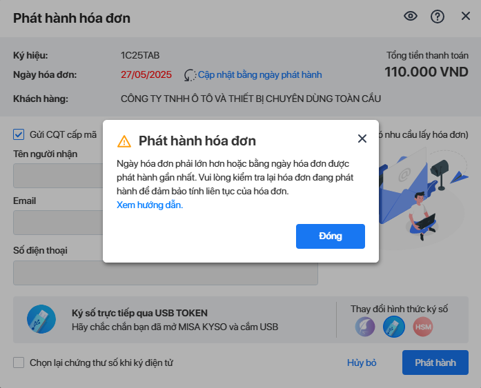 cảnh báo về tính liên tục