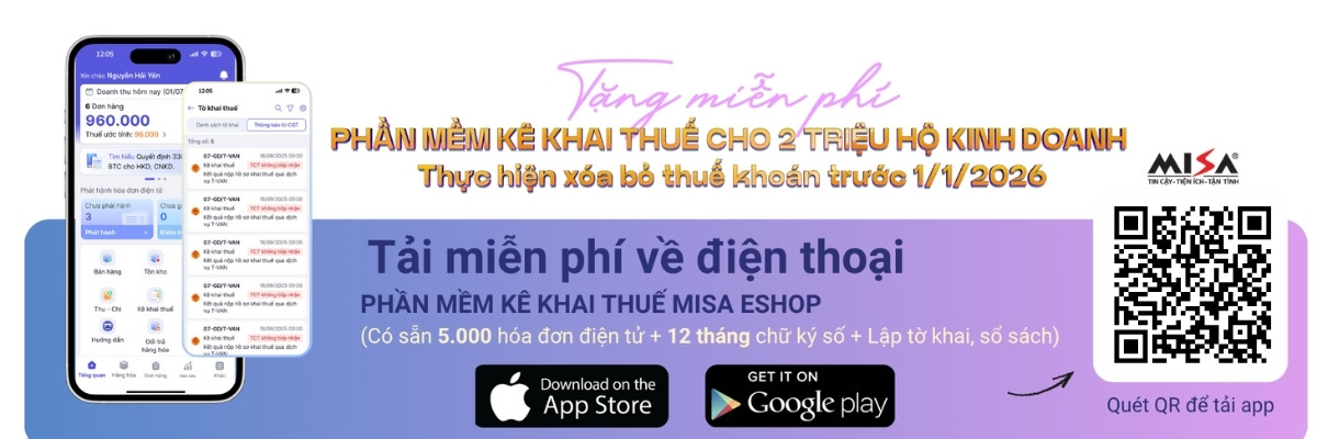 tải app MISA eShop nhận phần mềm miễn phí
