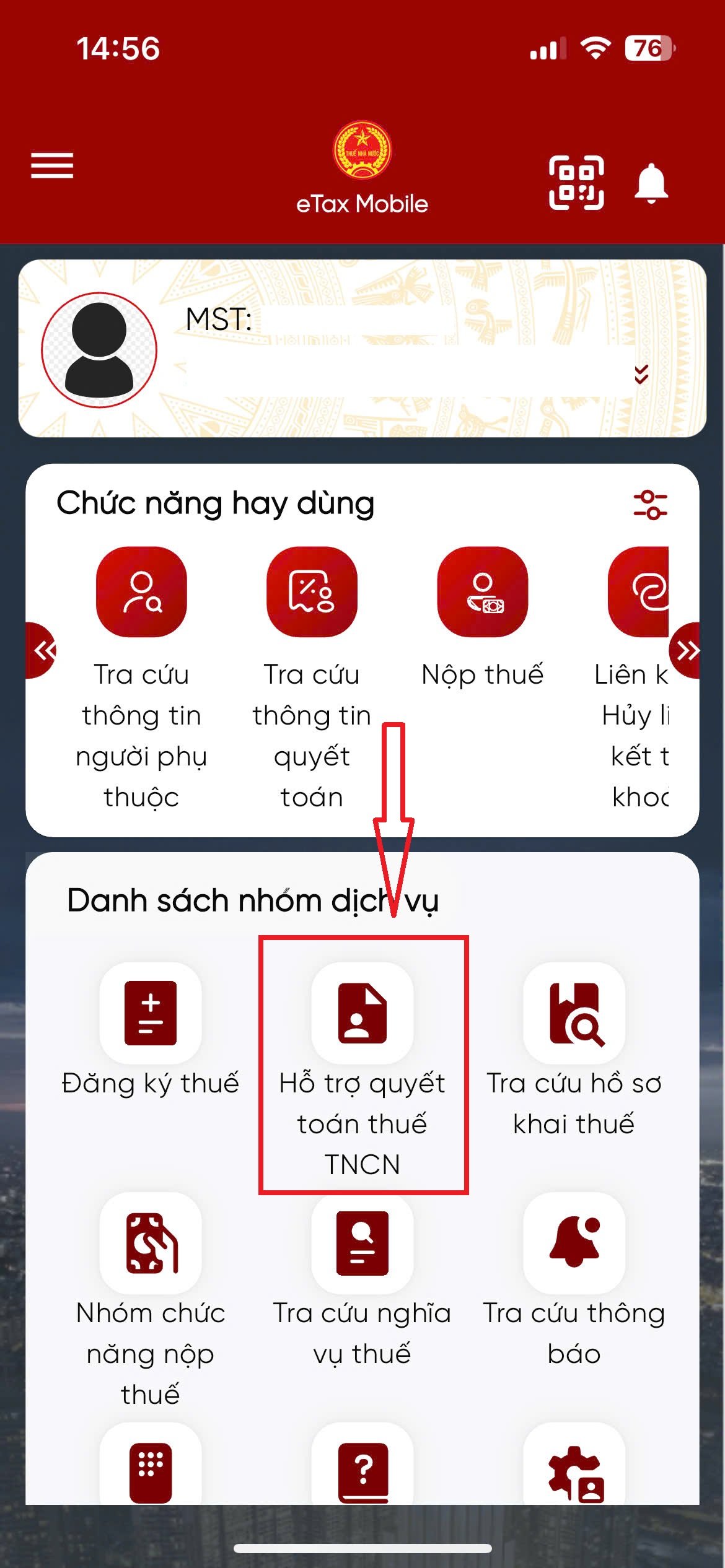 khai thuế trên etax mobile