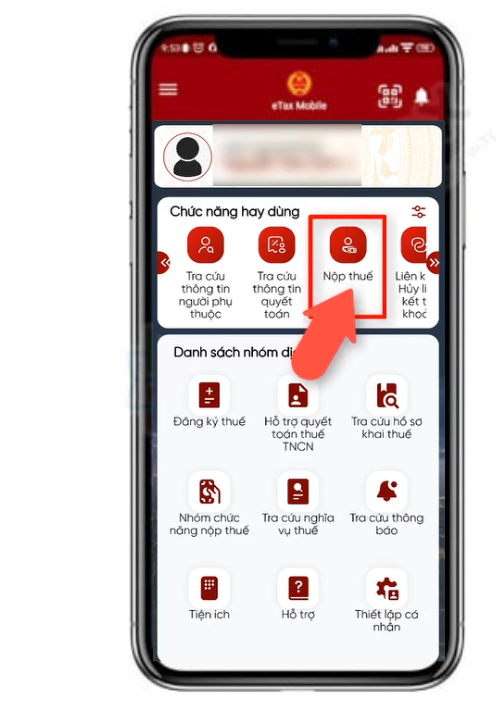 Hướng dẫn chi tiết hộ kinh doanh nộp thuế trên ứng dụng eTax mobile