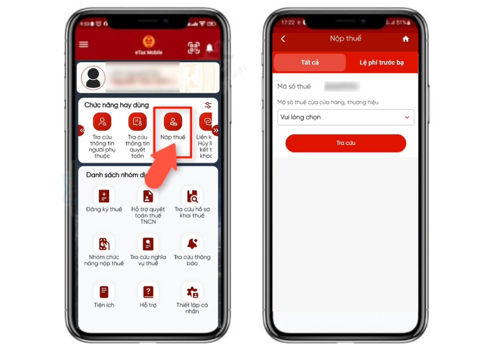 Hướng dẫn chi tiết hộ kinh doanh nộp thuế trên ứng dụng eTax mobile