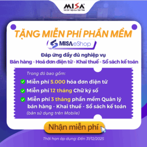 MISA tặng miễn phí phần mềm khai thuế cho Hộ kinh doanh