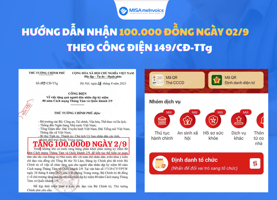 nhận 100k trên VNeID