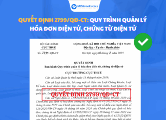 Quyết định 2799/QĐ-CT: Quy trình quản lý hóa đơn điện tử, chứng từ điện tử Quyết định 2799/QĐ-CT