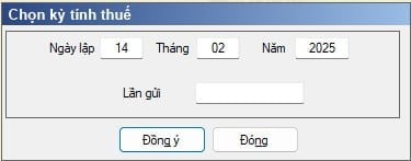 chọn kỳ tính thuế