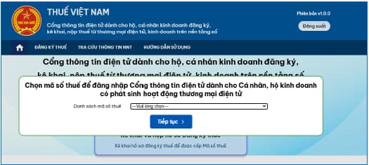 chọn mã số thuế