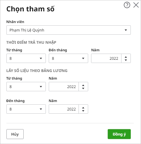 chọn tham số