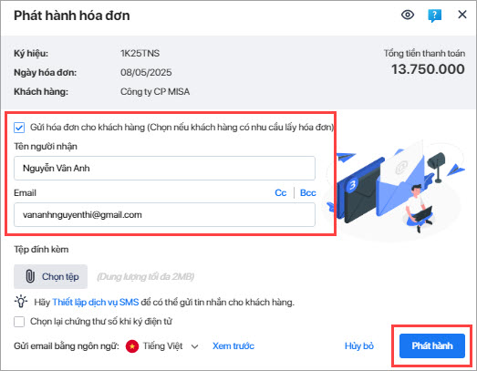 thông tin hóa đơn thay thế không có mã