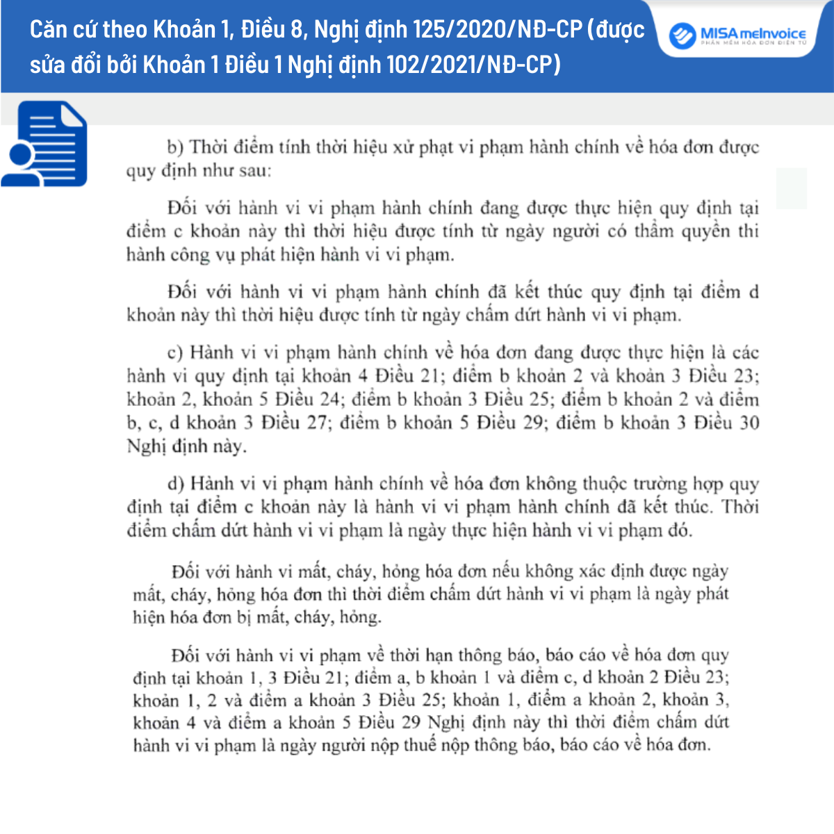 thời điểm tính thời hiệu