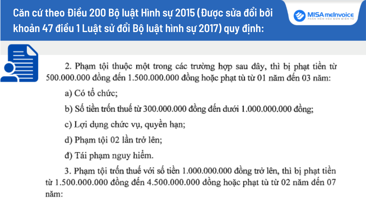 truy cứu trách nhiệm hình sự hóa đơn khống