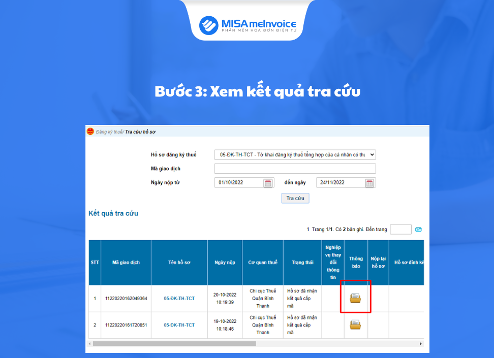 xem kết quả tra cứu