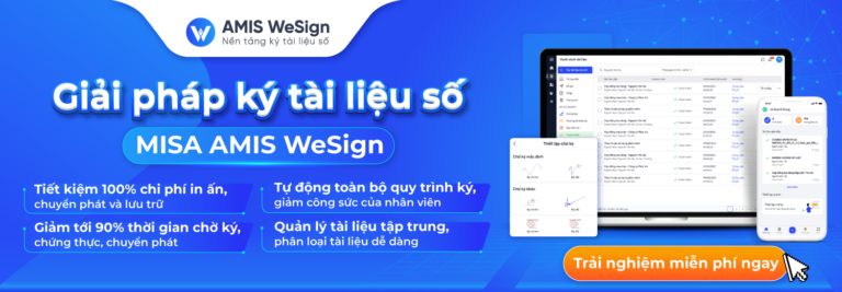 phần mềm hợp đồng số AMIS WeSign