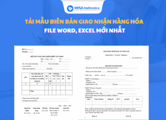 Tải mẫu biên bản giao nhận hàng hóa file word, excel biên bản giao nhận hàng hóa