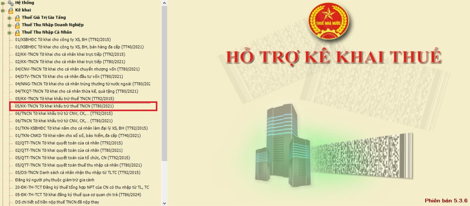 chọn tờ khai