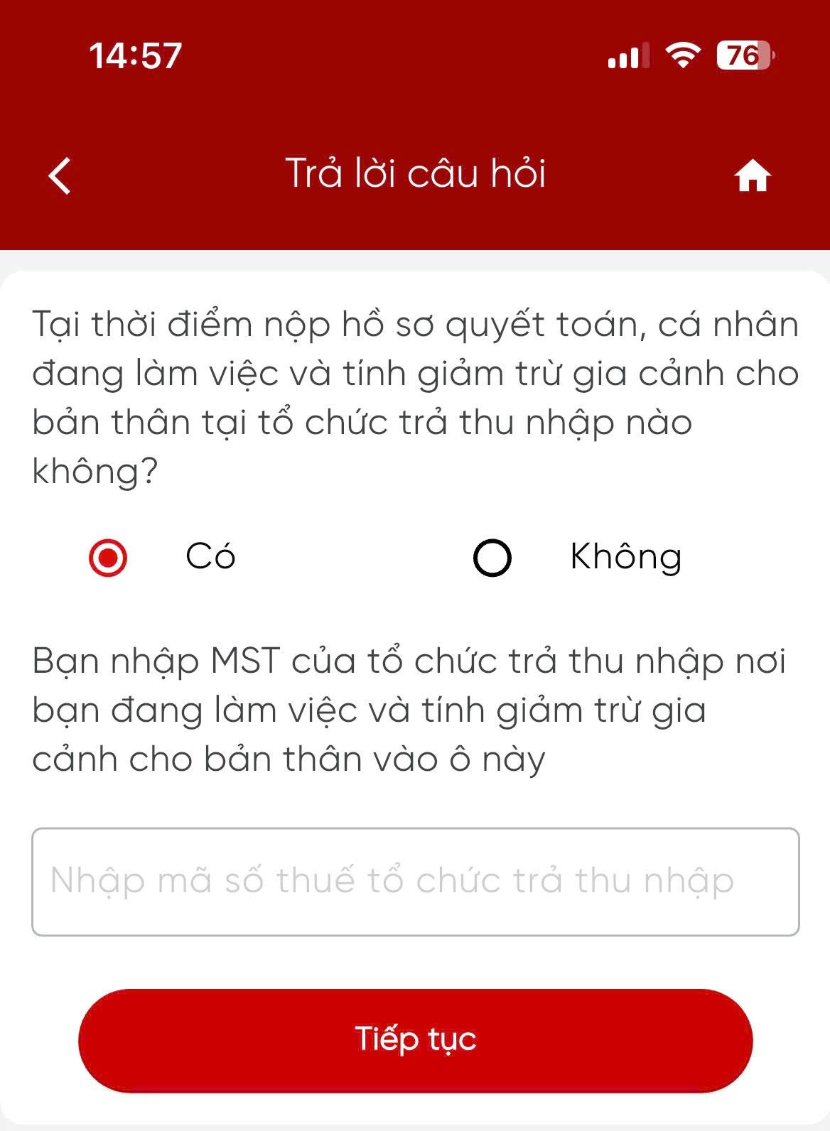 khai báo nơi làm việc