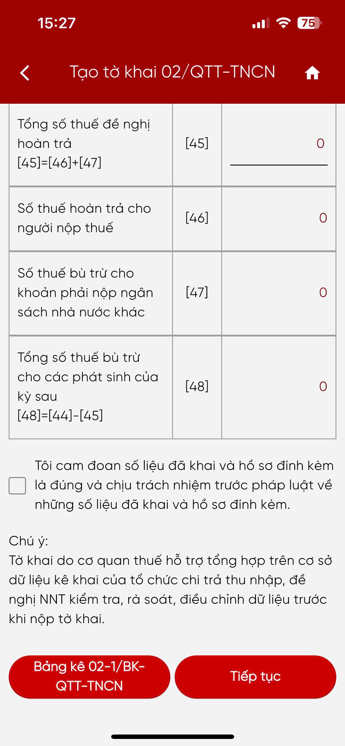 kiểm tra thông tin