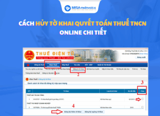 Cách hủy tờ khai quyết toán thuế TNCN online CHI TIẾT cách hủy tờ khai quyết toán thuế TNCN online