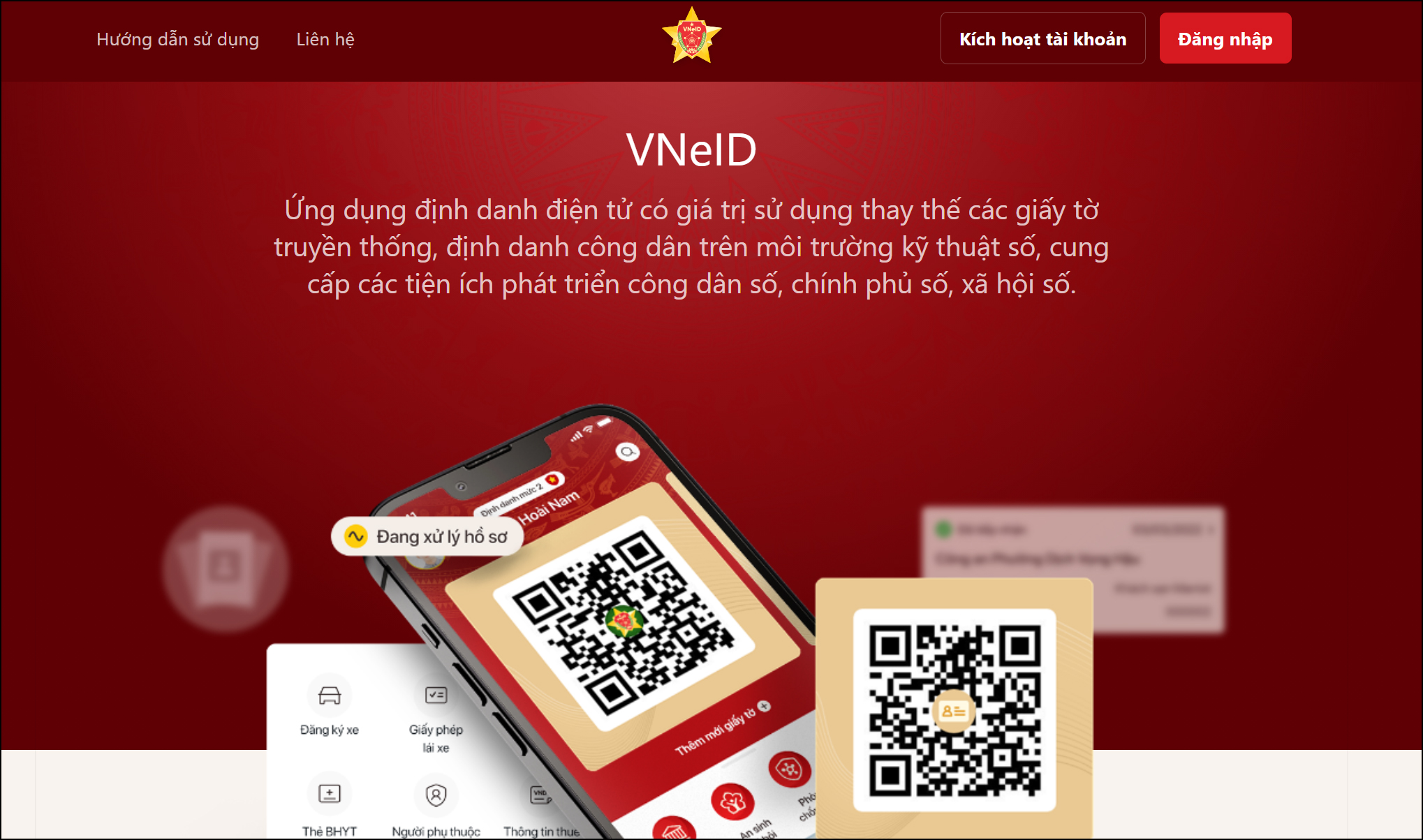 đăng nhập VNeID trên máy tính
