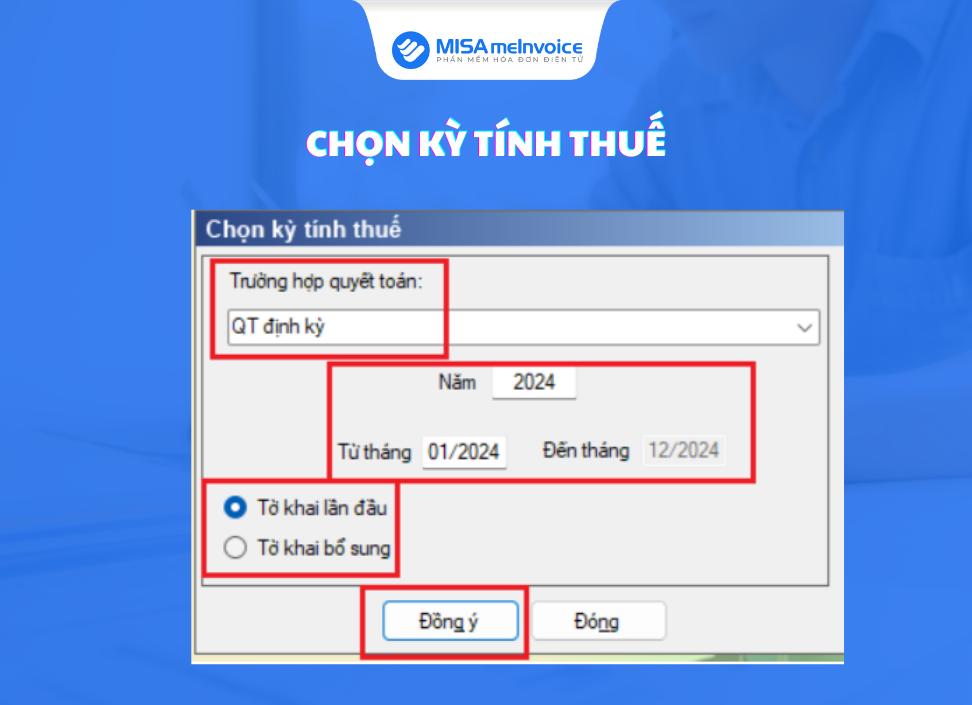 lựa chọn kỳ tính thuế