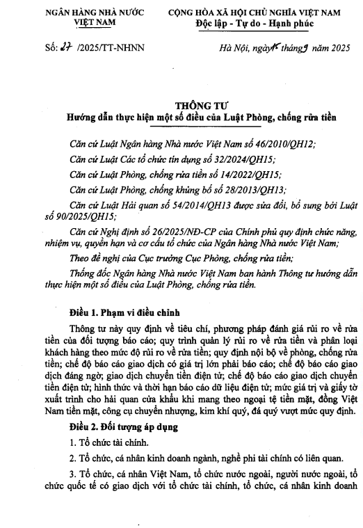 thông tư 27