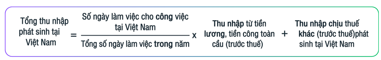 Tổng thu nhập cá nhân nước ngoài không hiện diện tại Việt Nam
