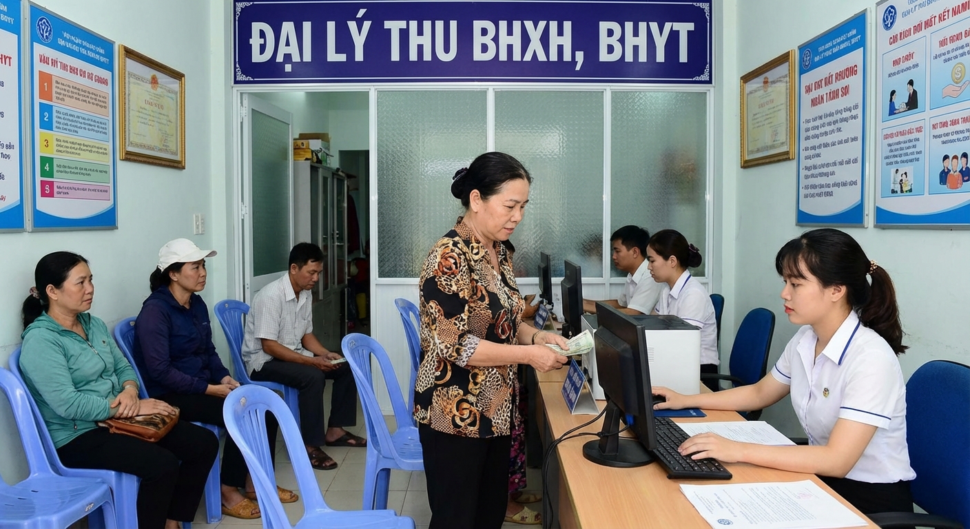 đóng tiền BHXH qua đại lý