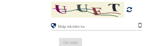 nhập mã xác nhận