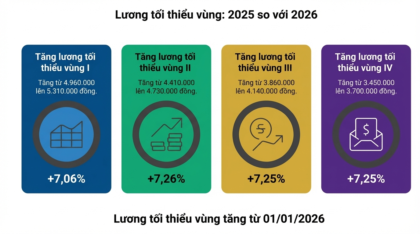 tăng lương tối thiểu vùng