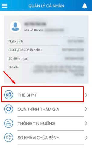xem thẻ BHYT trên VSSID