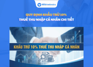 Quy định khấu trừ 10% thuế thu nhập cá nhân CHI TIẾT khấu trừ 10% thuế thu nhập cá nhân