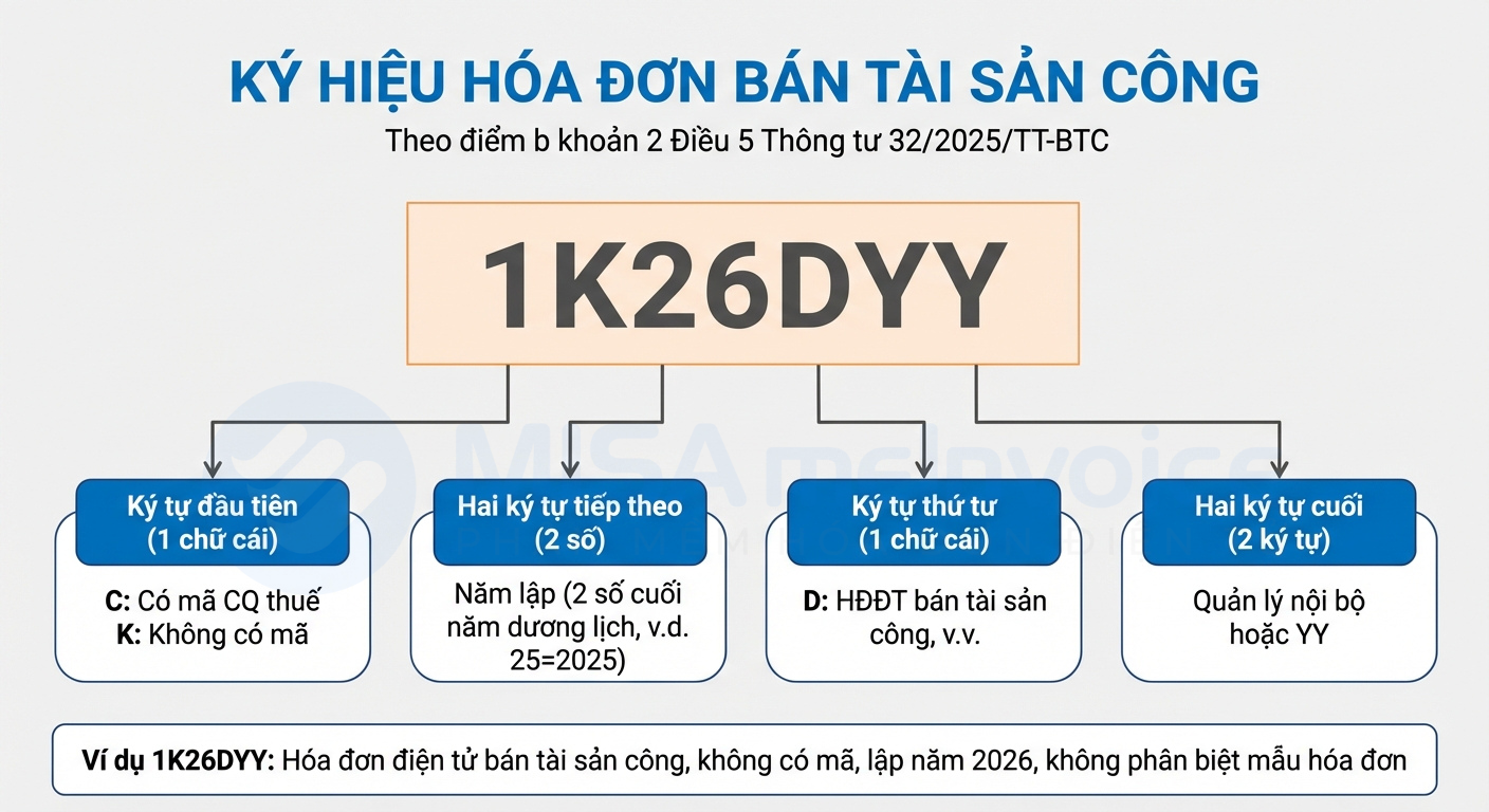 ký hiệu hóa đơn bán tài sản công